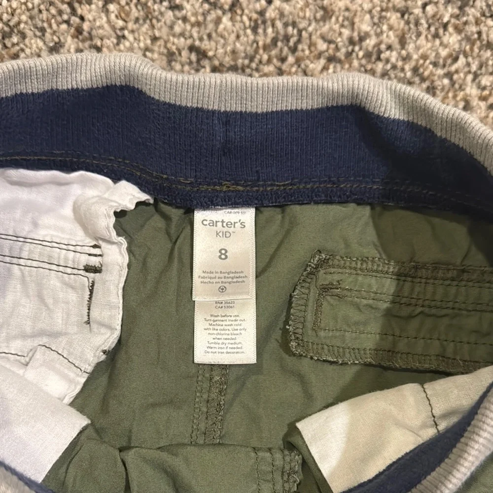 Boys Carter’s Green Cargo Shorts